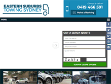 Tablet Screenshot of easternsuburbstowingsydney.com.au